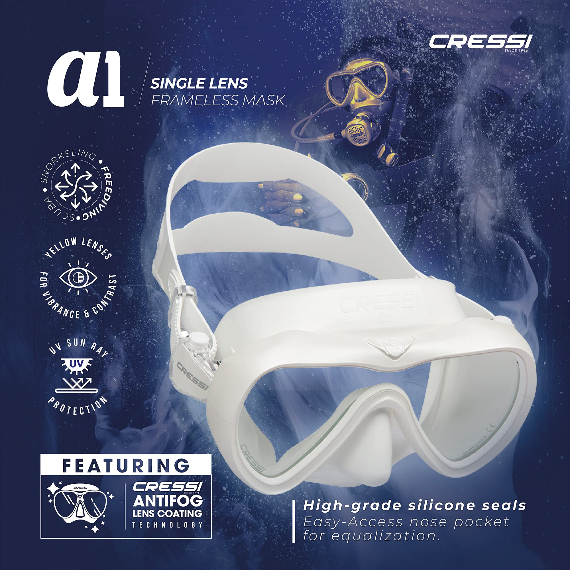 Cressi A1 Anti-Fog Mask | eBay