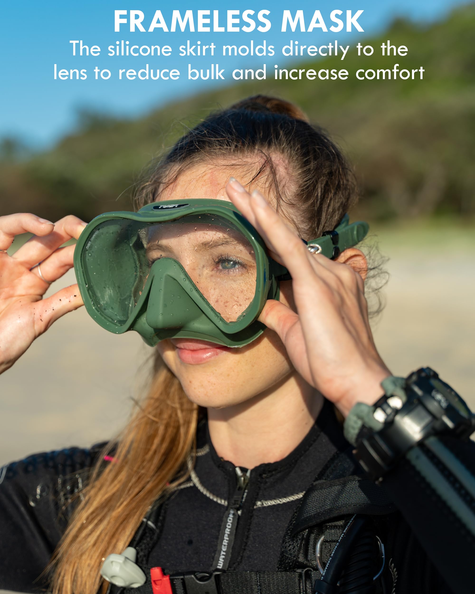 TUSA Zensee Black Frameless Mask (M-1010-QB) for sale online