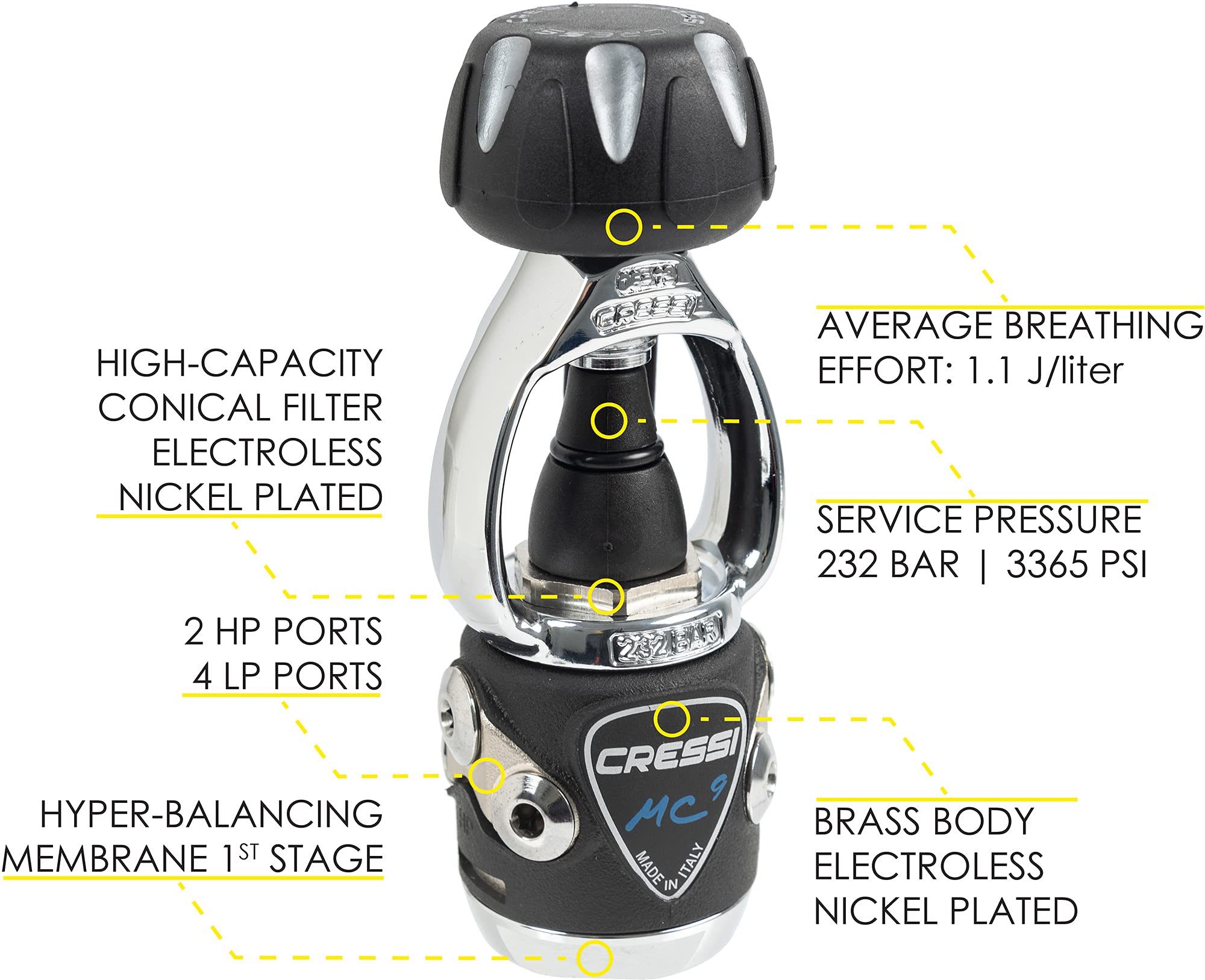 Cressi MC9 / Compact, INT, One Size - Picture 6 of 14