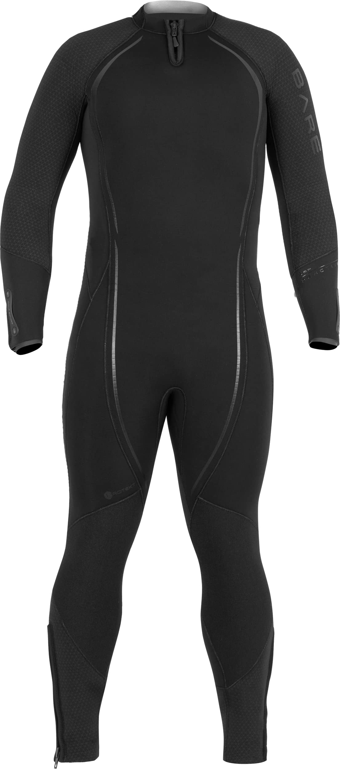 BARE 7mm Reactive Full Wetsuit for Men - Black ML Size (002193BLK