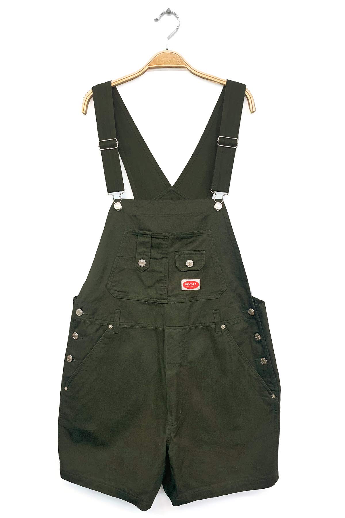 Revolt Women's Juniors Classic Twill Short Overalls - Picture 11 of 16
