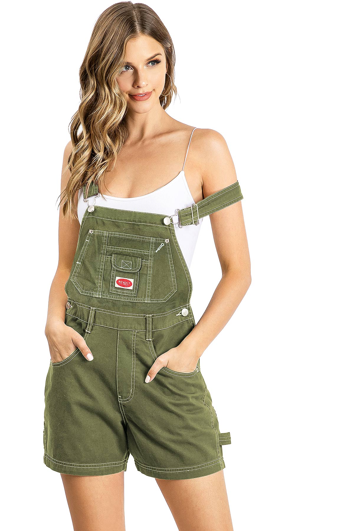 Revolt Women's Juniors Classic Twill Short Overalls | eBay