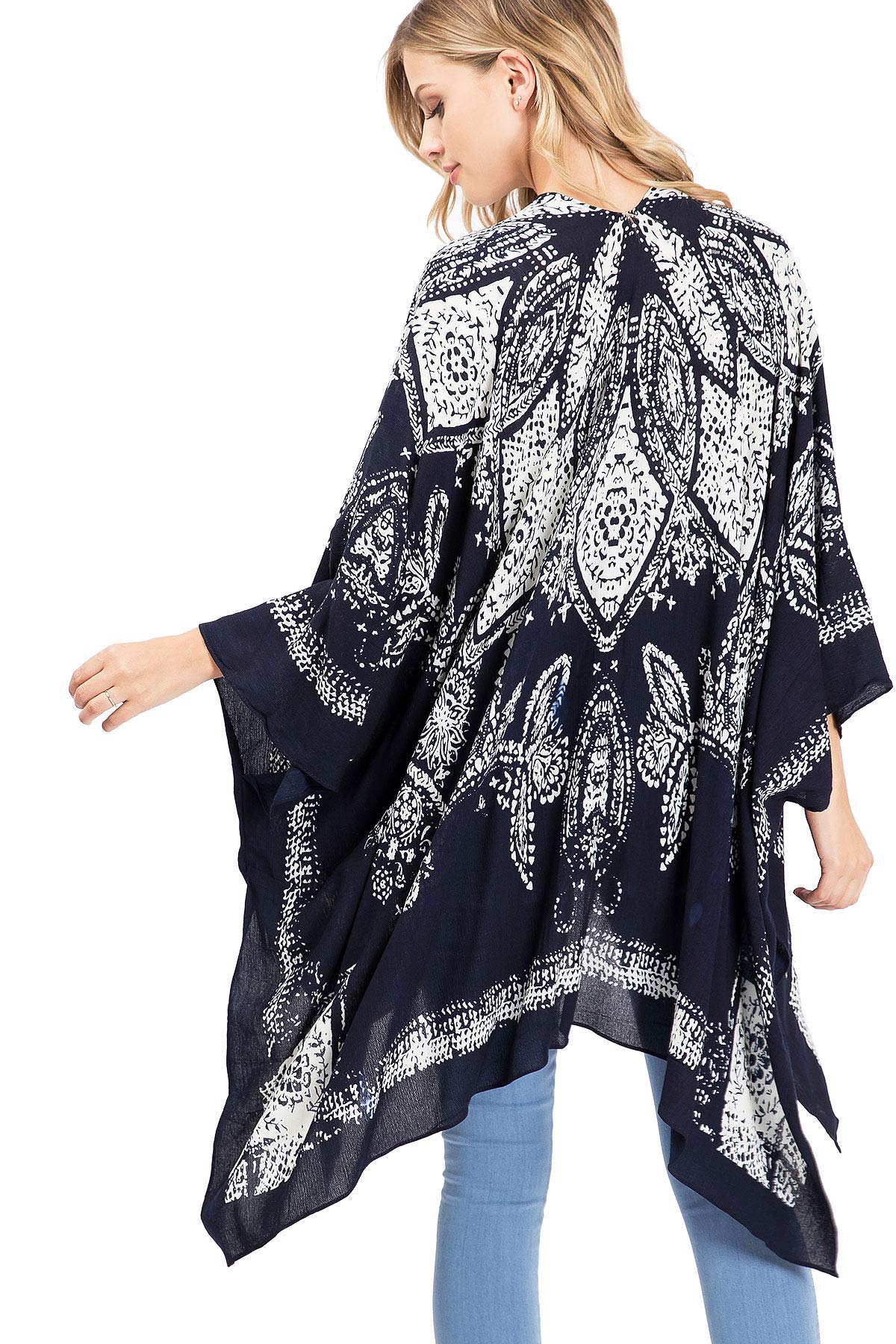 Lana Roux Women's Boho Style Layering Kimono