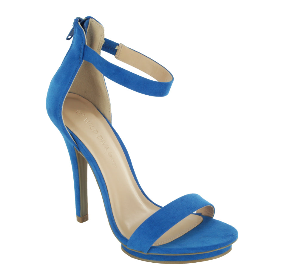 Wild Diva Women's High Heel Sandals Open Toe Ankle Strap Amy-01 - Photo 13/22