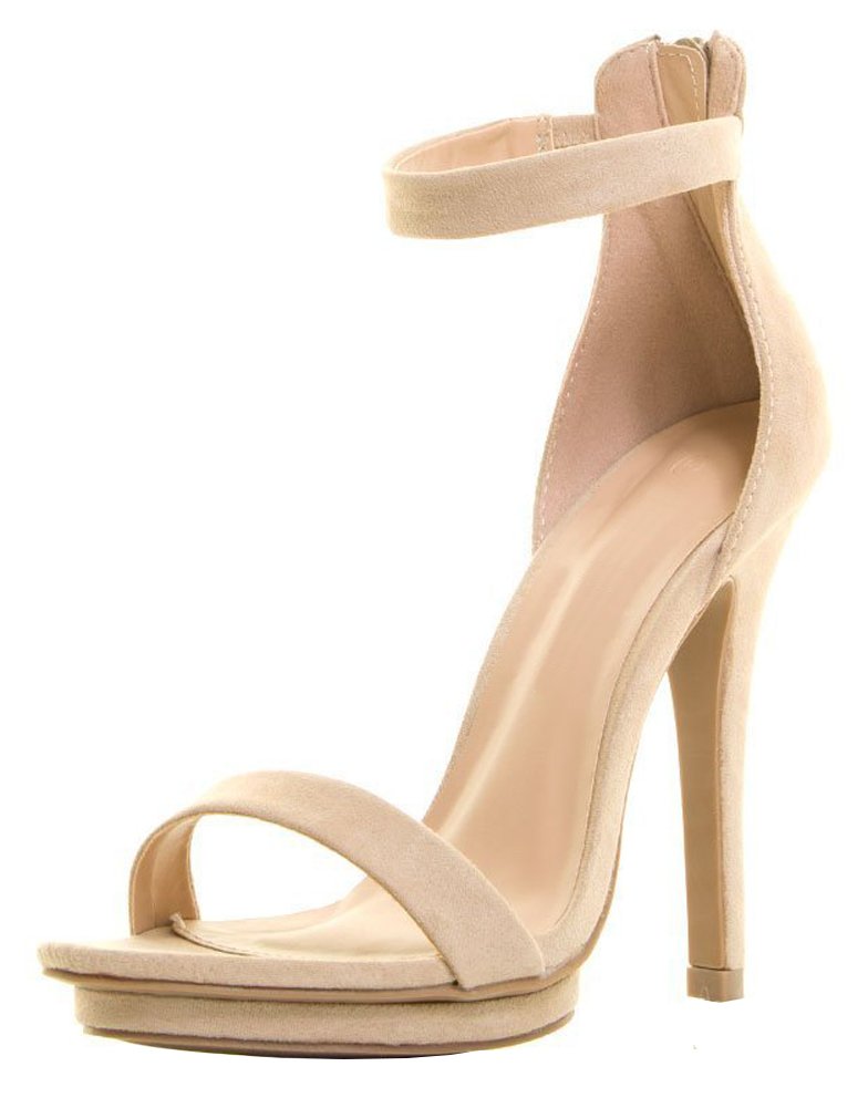 Wild Diva Women's High Heel Sandals Open Toe Ankle Strap Amy-01 - Photo 18/22