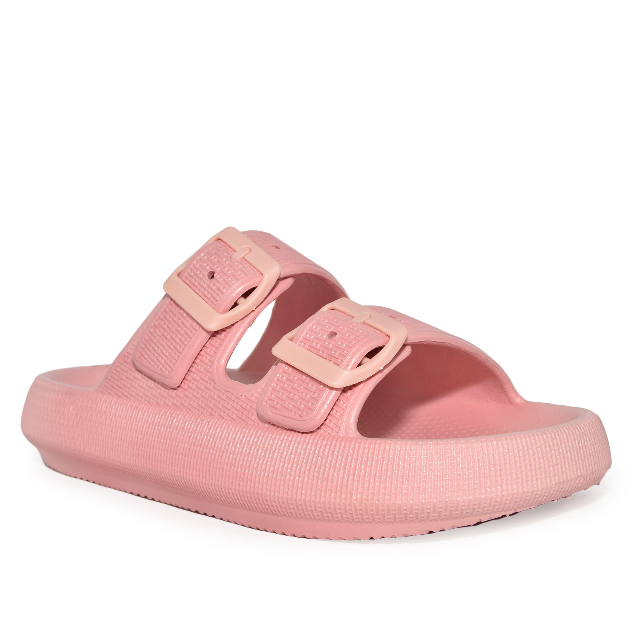 Wild Diva Women's Double Strap Buckle Waterproof Open Toe Pillow Cloud Slide - Picture 18 of 25
