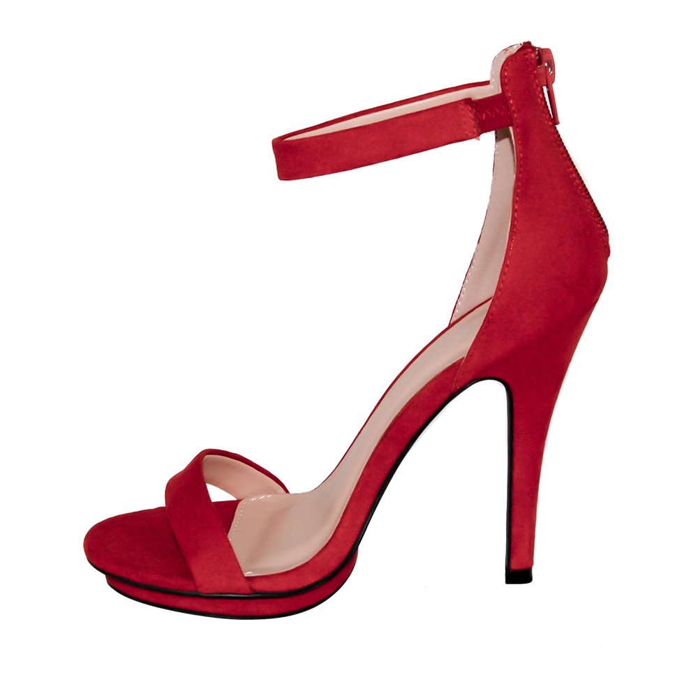 Wild Diva Women's High Heel Sandals Open Toe Ankle Strap Amy-01 - Photo 7/22
