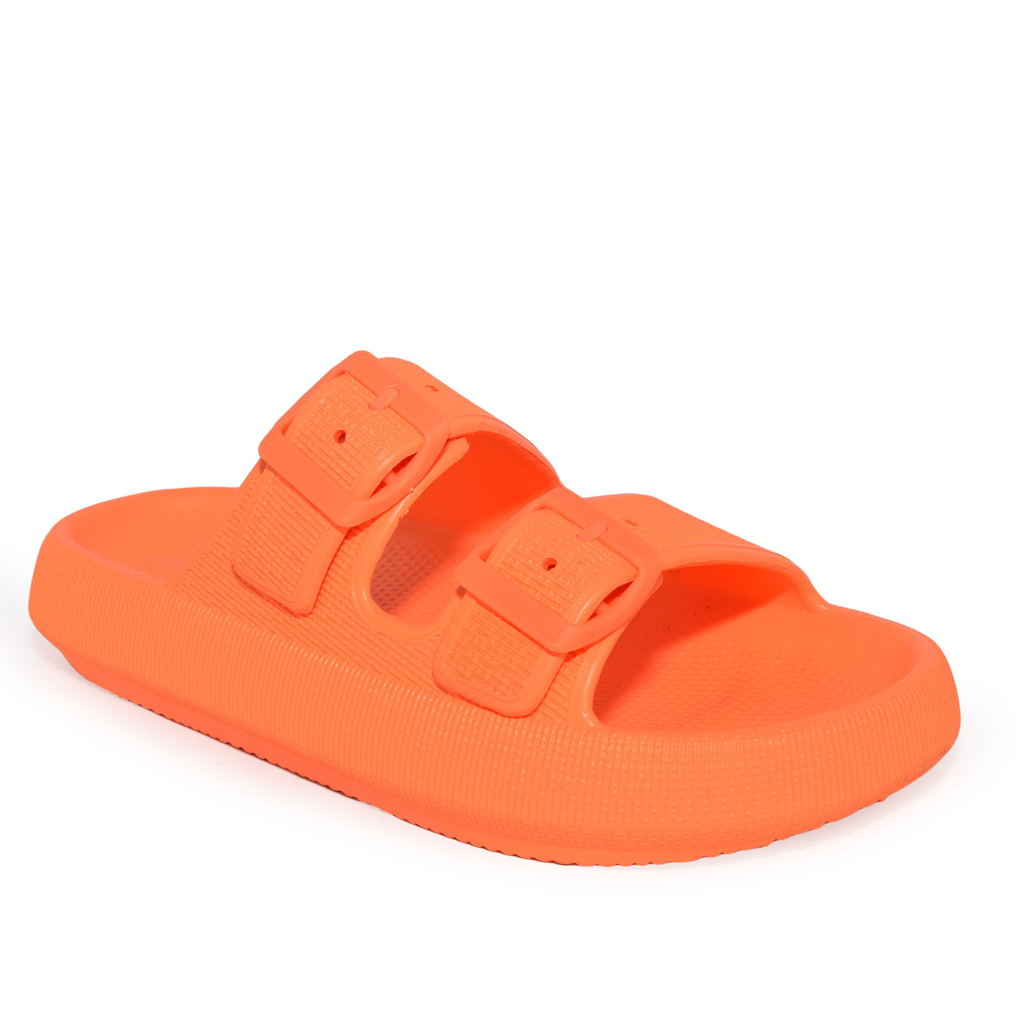 Wild Diva Women's Double Strap Buckle Waterproof Open Toe Pillow Cloud Slide - Picture 14 of 25