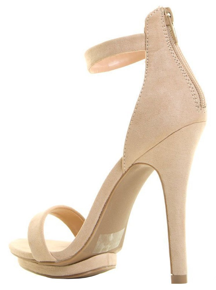 Wild Diva Women's High Heel Sandals Open Toe Ankle Strap Amy-01 - Photo 20/22