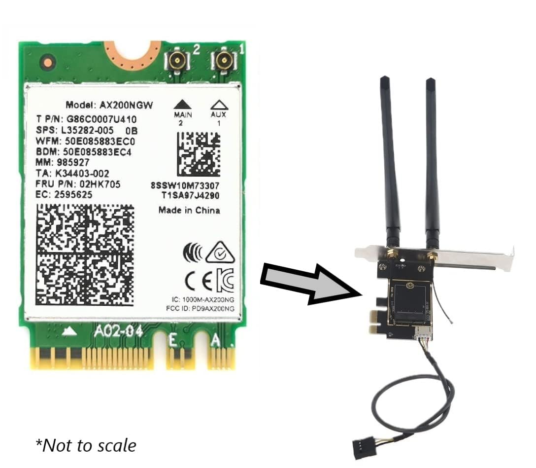 AX200 Desktop Wi-Fi Kit | 2.4 Gbps | Supporto Bluetooth 5.2 | PCIe x4 | Wi-Fi 6 - Foto 2 di 8