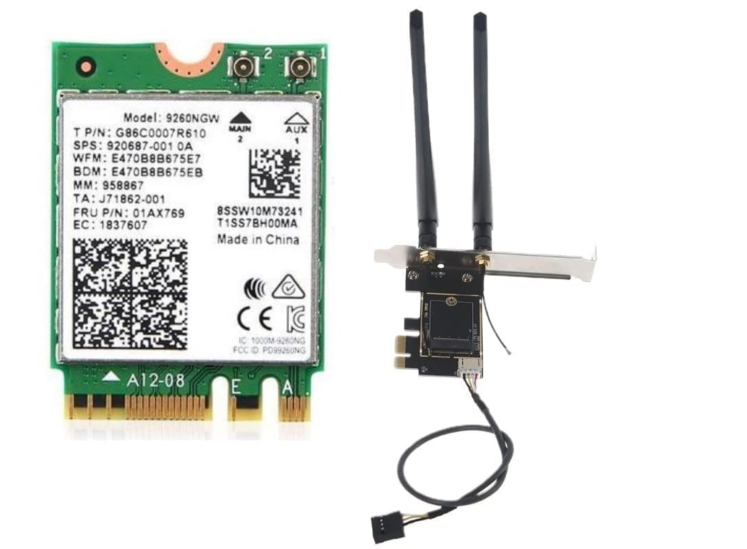 AC9260 Kit Wi-Fi Desktop | PCIe x4 | 1,73 Gbps | Supporto Bluetooth 5.1 | Wi-Fi - Foto 1 di 8