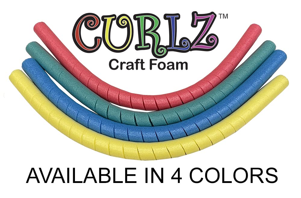 4 Pack Curlz Craft Foam for Crafts and Projects - 50 inch pre-cut spiral - Picture 3 of 10