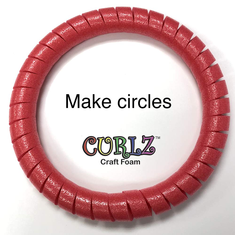 4 Pack Curlz Craft Foam for Crafts and Projects - 50 inch pre-cut spiral - Picture 5 of 10