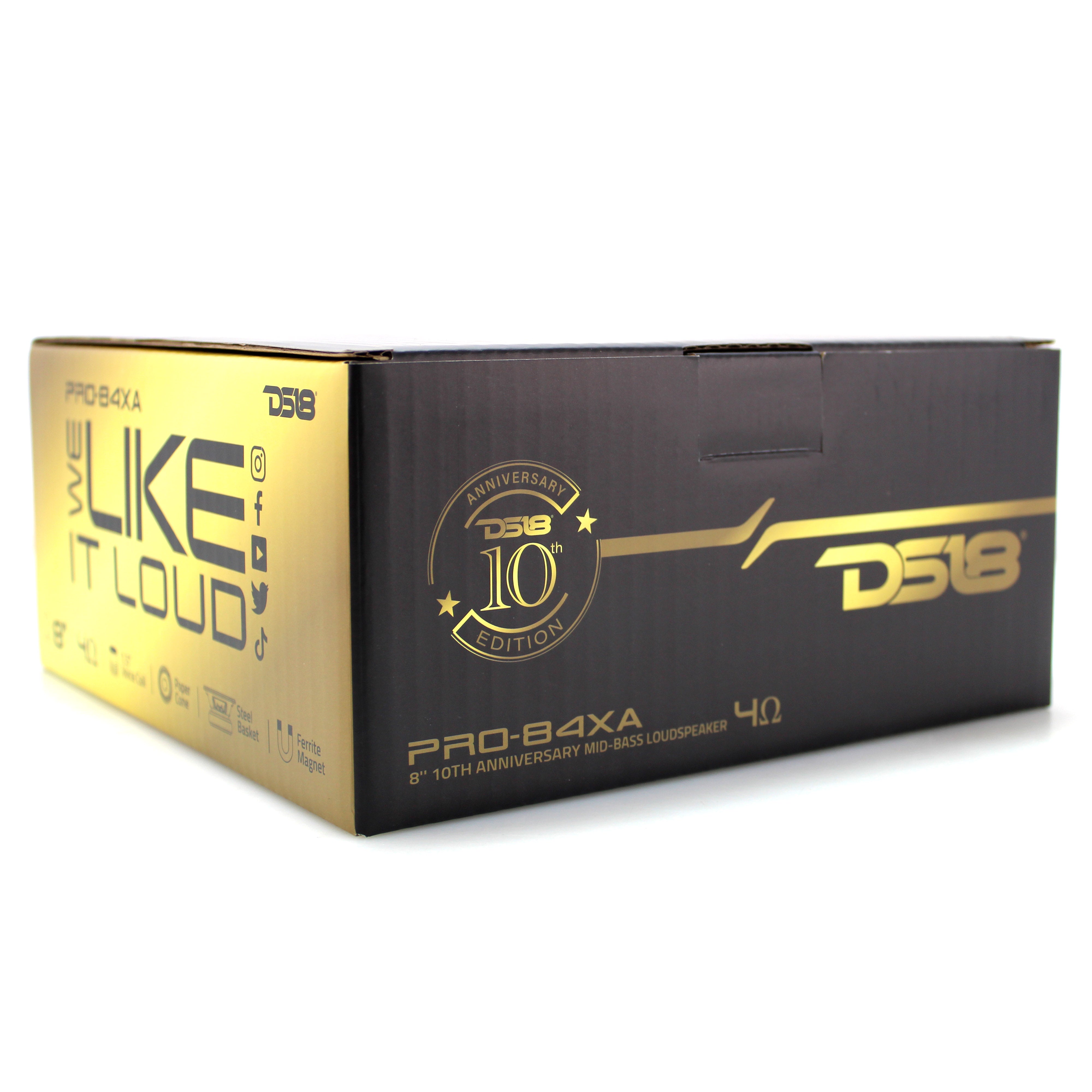 8" 275 Watt RMS 4-Ohm Special Edition Midrange Loud Car Speaker PRO-84XA DS18 - Picture 6 of 7