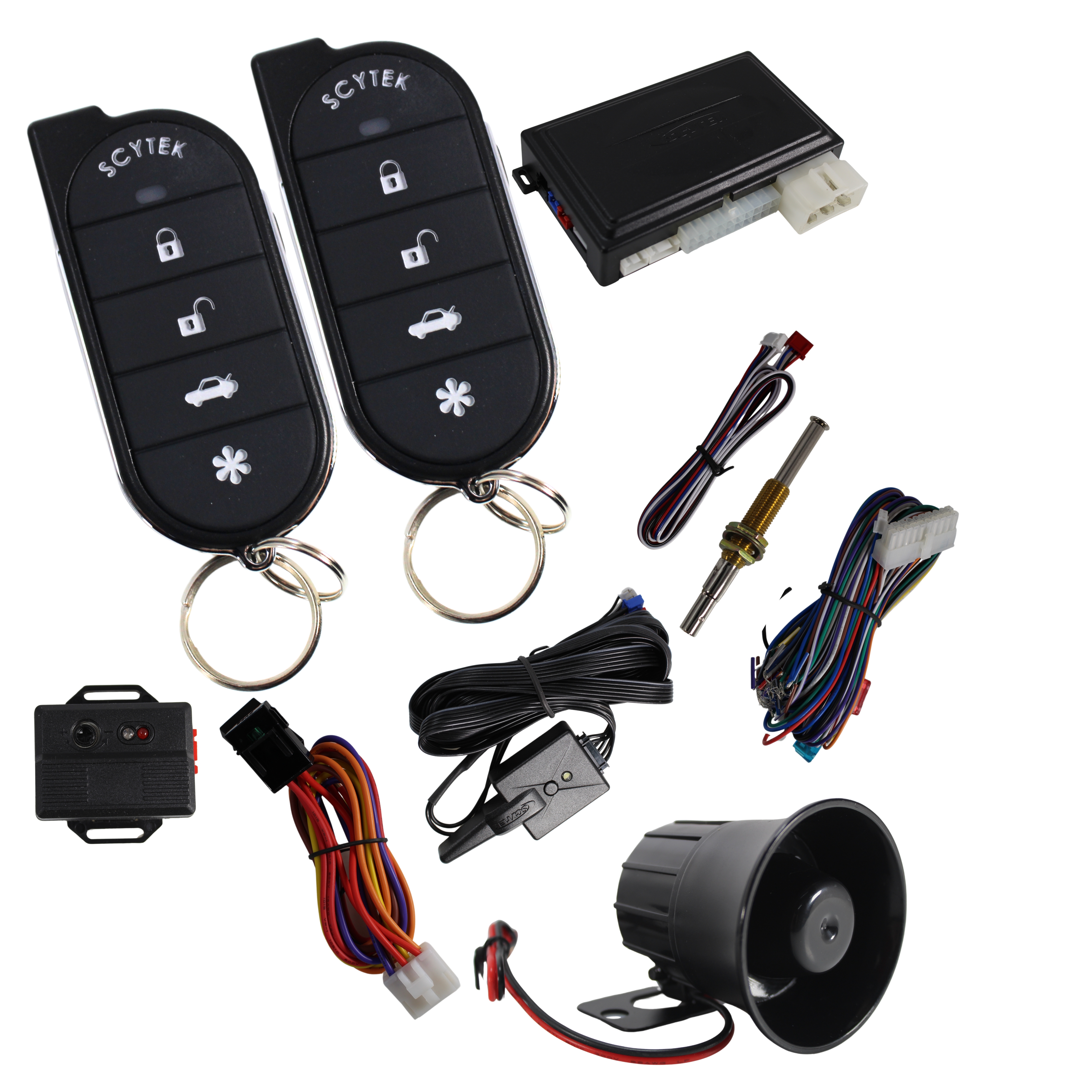 A4 5 Button Remote Engine Start, Keyless Entry, Security System w/ 2 Remotes - Picture 3 of 24