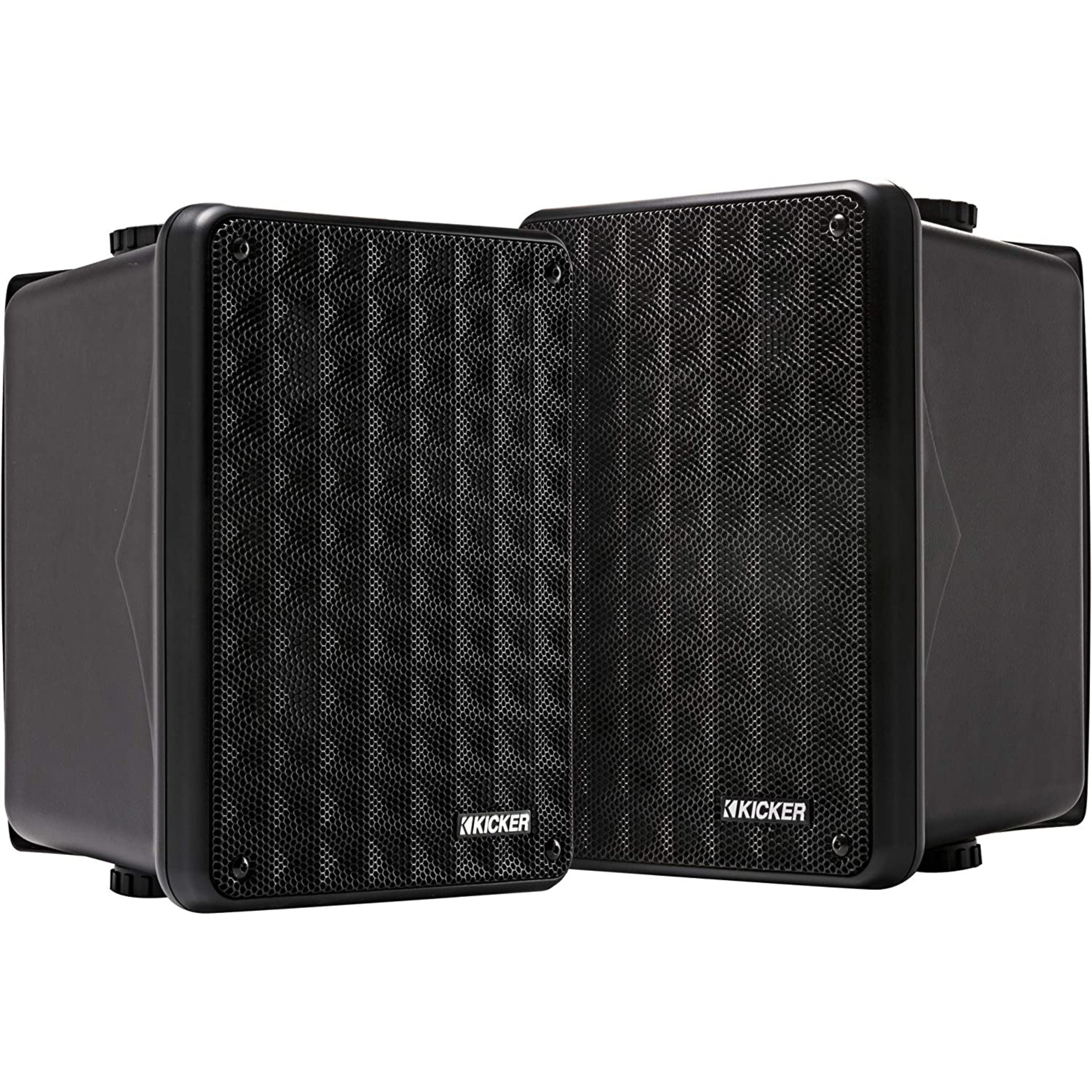 Kicker 2-Way 8 Ohm Full Range Weatherproof Indoor/Outdoor Speaker Pair 46KB6 - Picture 2 of 13