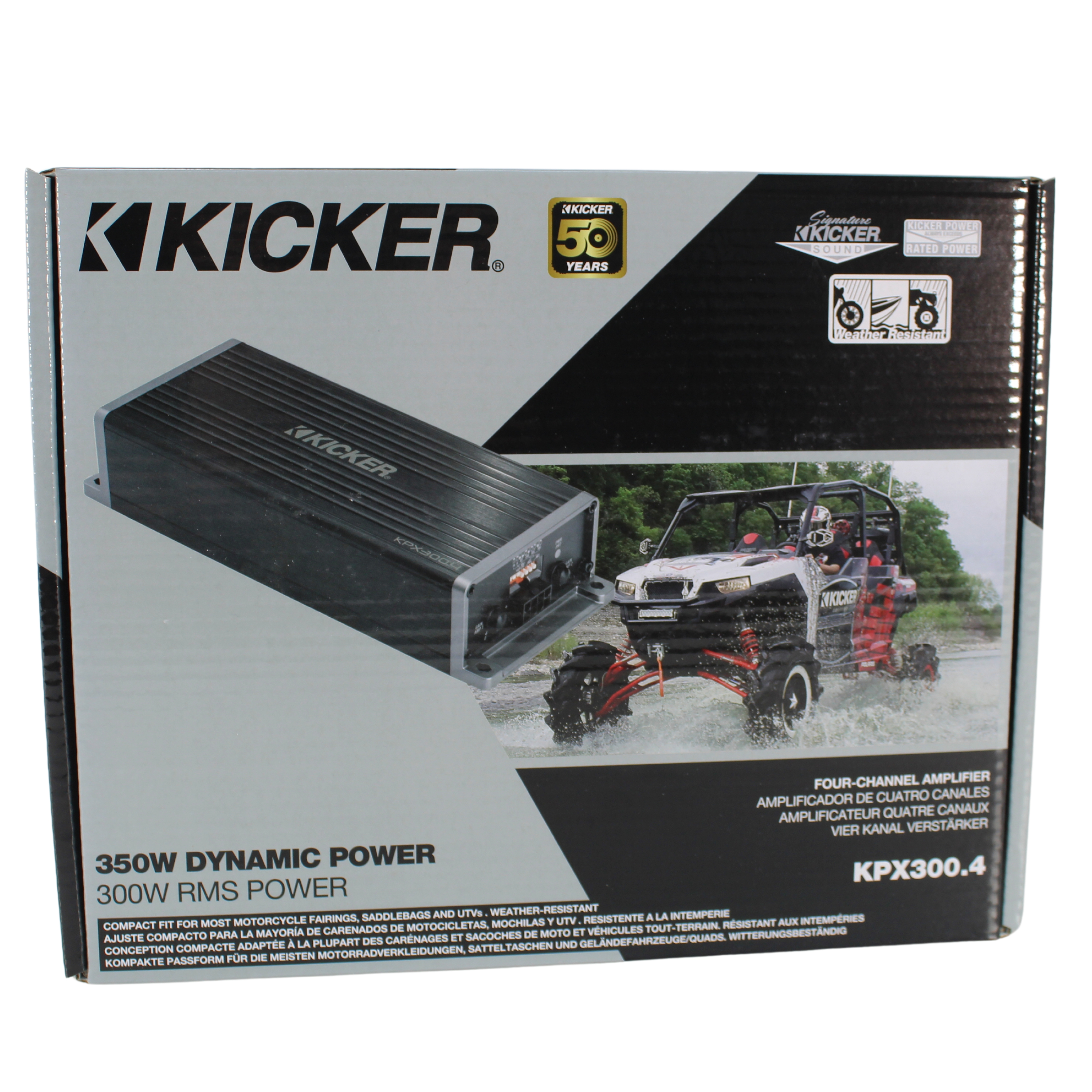 Kicker KPX- Series Marine & Power Sports Full Range Amp 300-W 4-CH