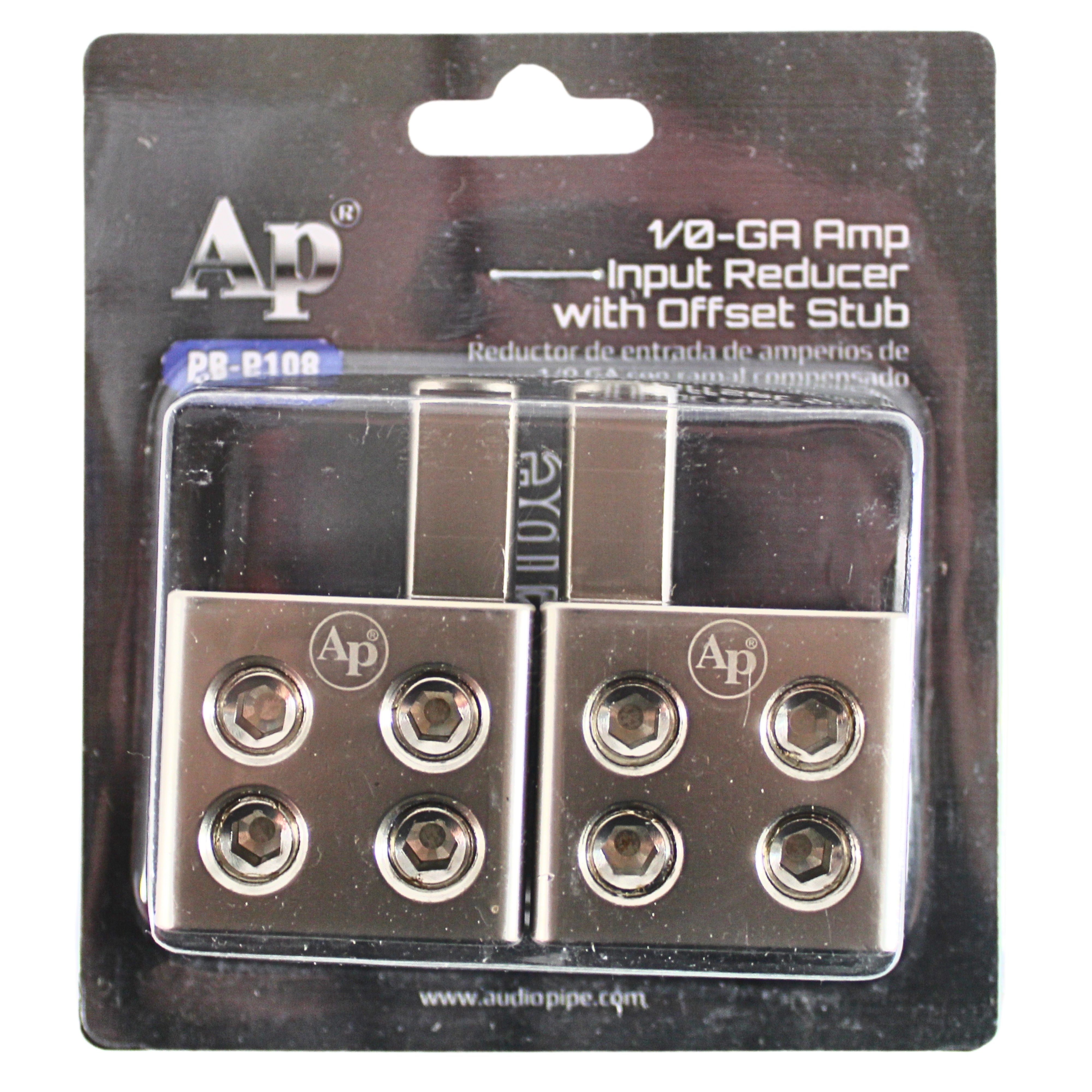 Pair of 1X 0Ga Input 2X 0Ga or 4X 0Ga Output Reducer With Offset Stub Audiopipe - Picture 6 of 6