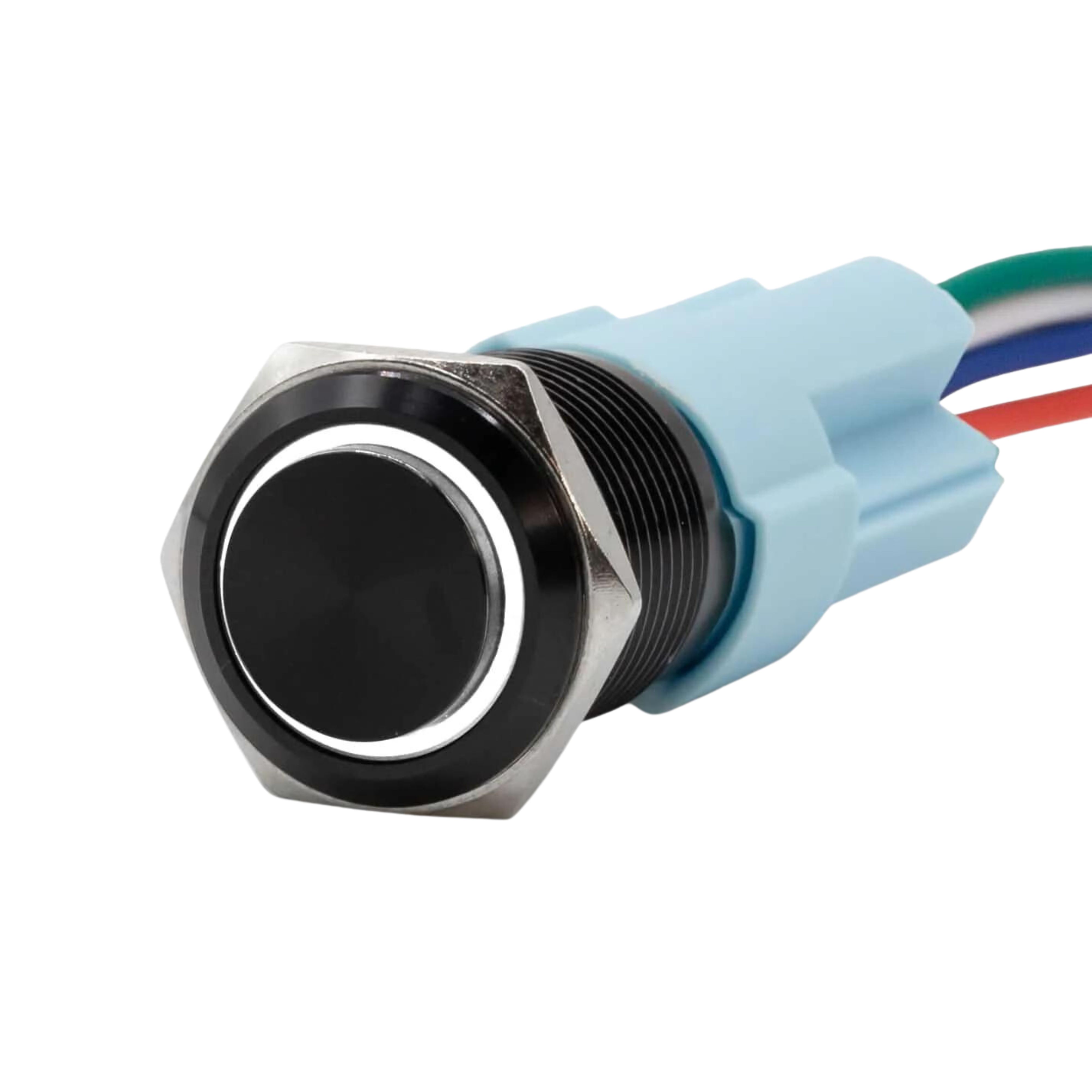 Sparked Innovation12V black ring light SPDT latching push-button switch - Picture 6 of 6