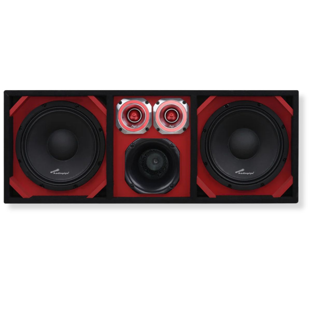 Red Fully Loaded Speaker Box w/ 2x 10