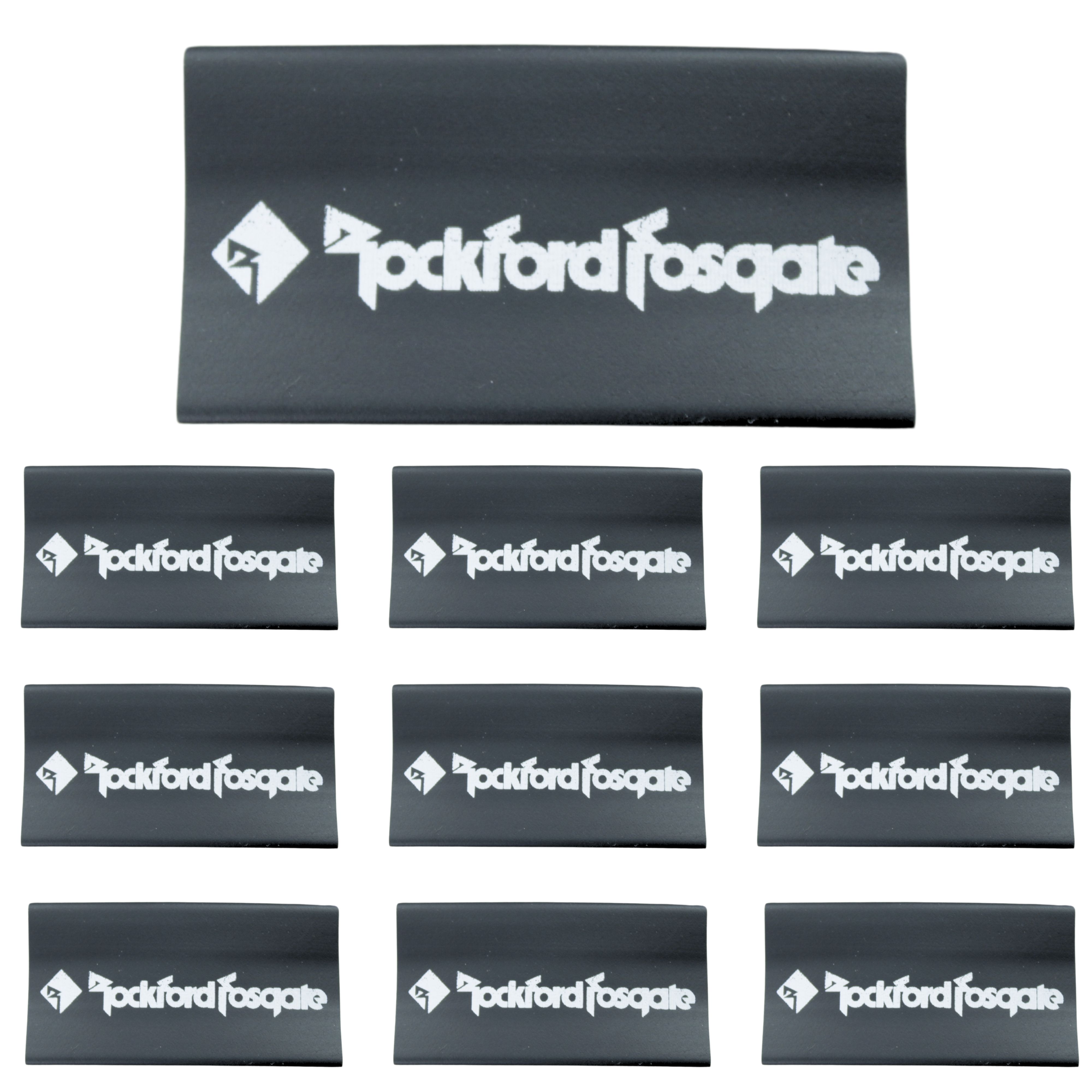 Stärke 0 3:1 Schrumpfschlauch mit Rockford Fosgate Logo 10er Pack schwarz - Bild 2 von 2