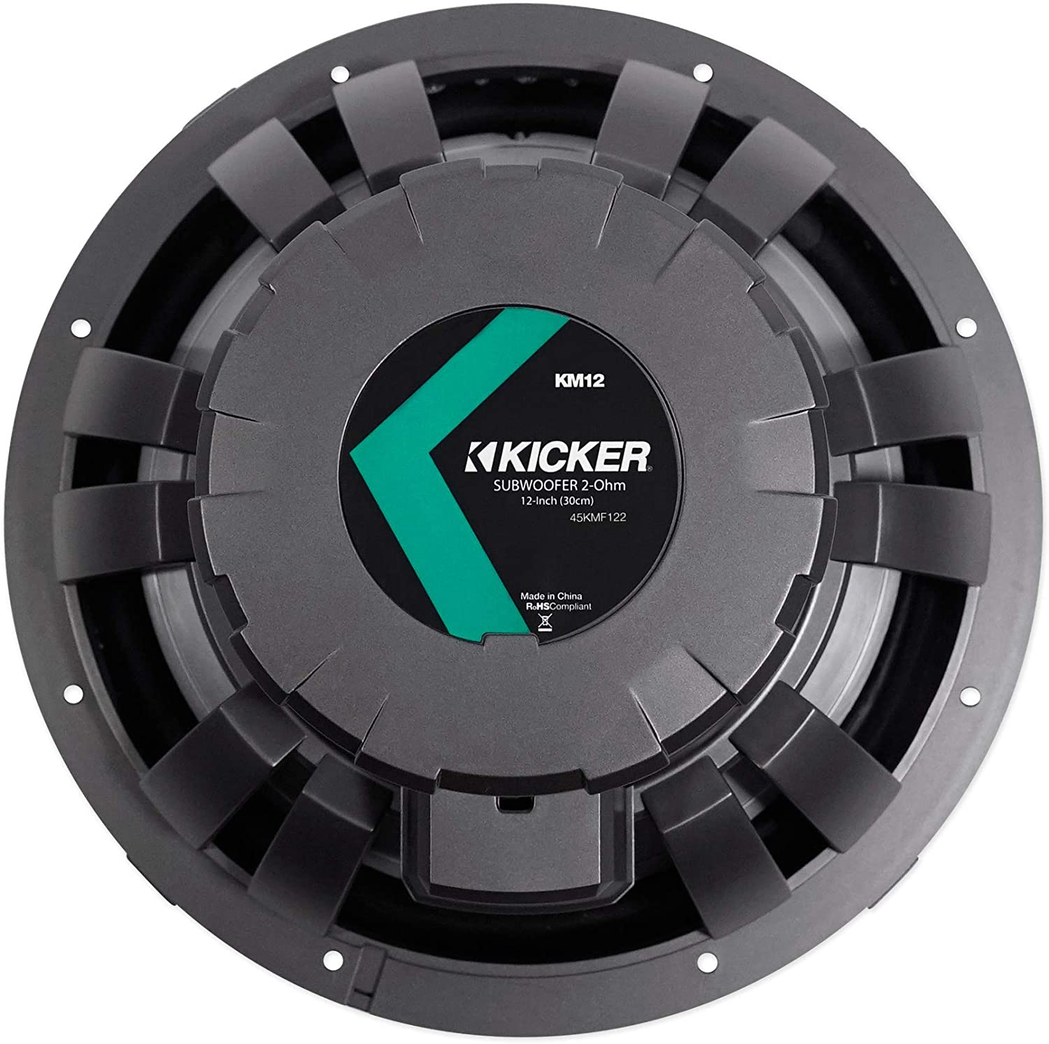 KICKER 45KMF122 12インチ 350W ピーク/175W RMS マリンボートサブウーファー フリーエアサブKMF12 Kicker 12\" Marine Grade Weather-Proof Freeair Subwoofer 2-Ohm 350W