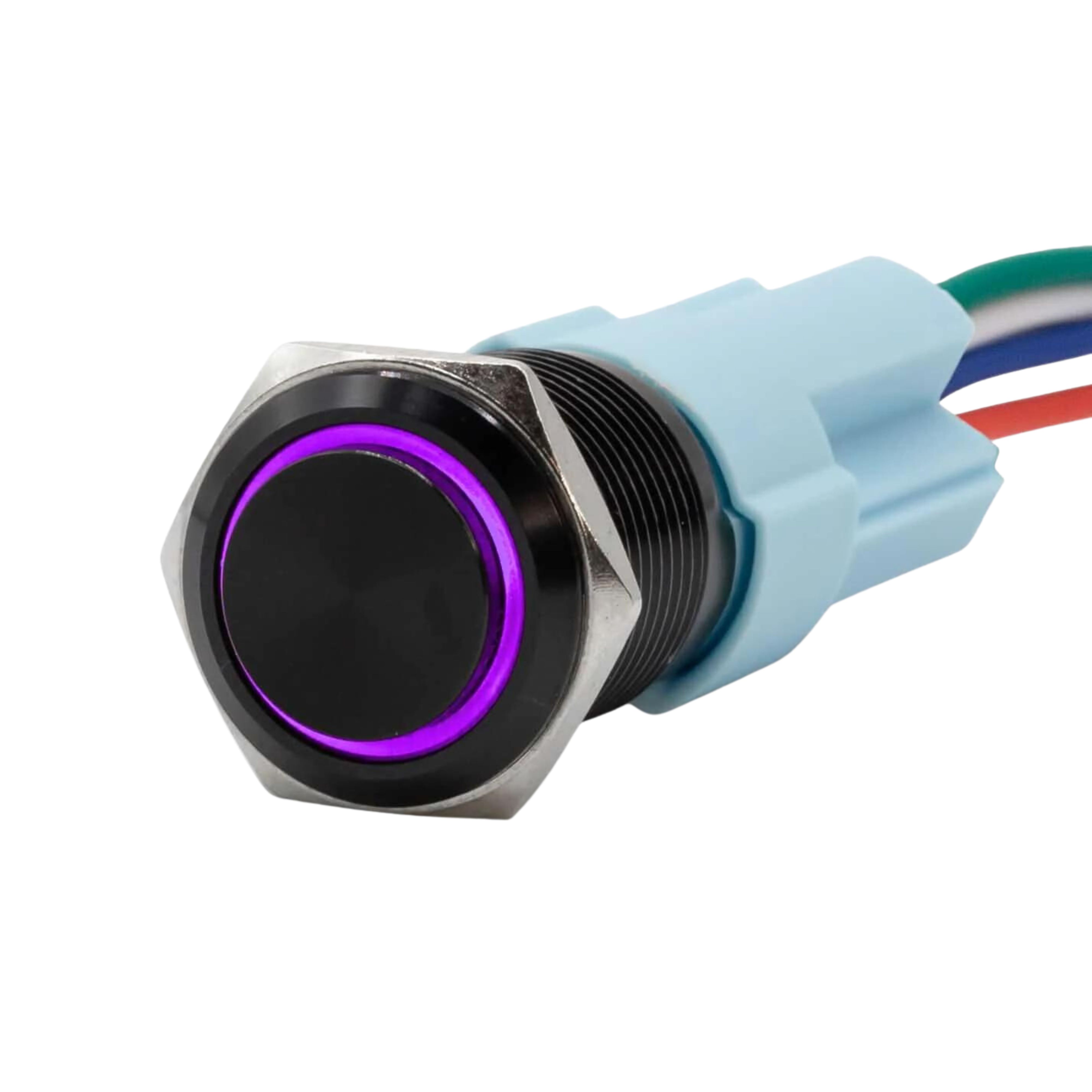 Sparked Innovation12V black ring light SPDT latching push-button switch - Picture 5 of 6