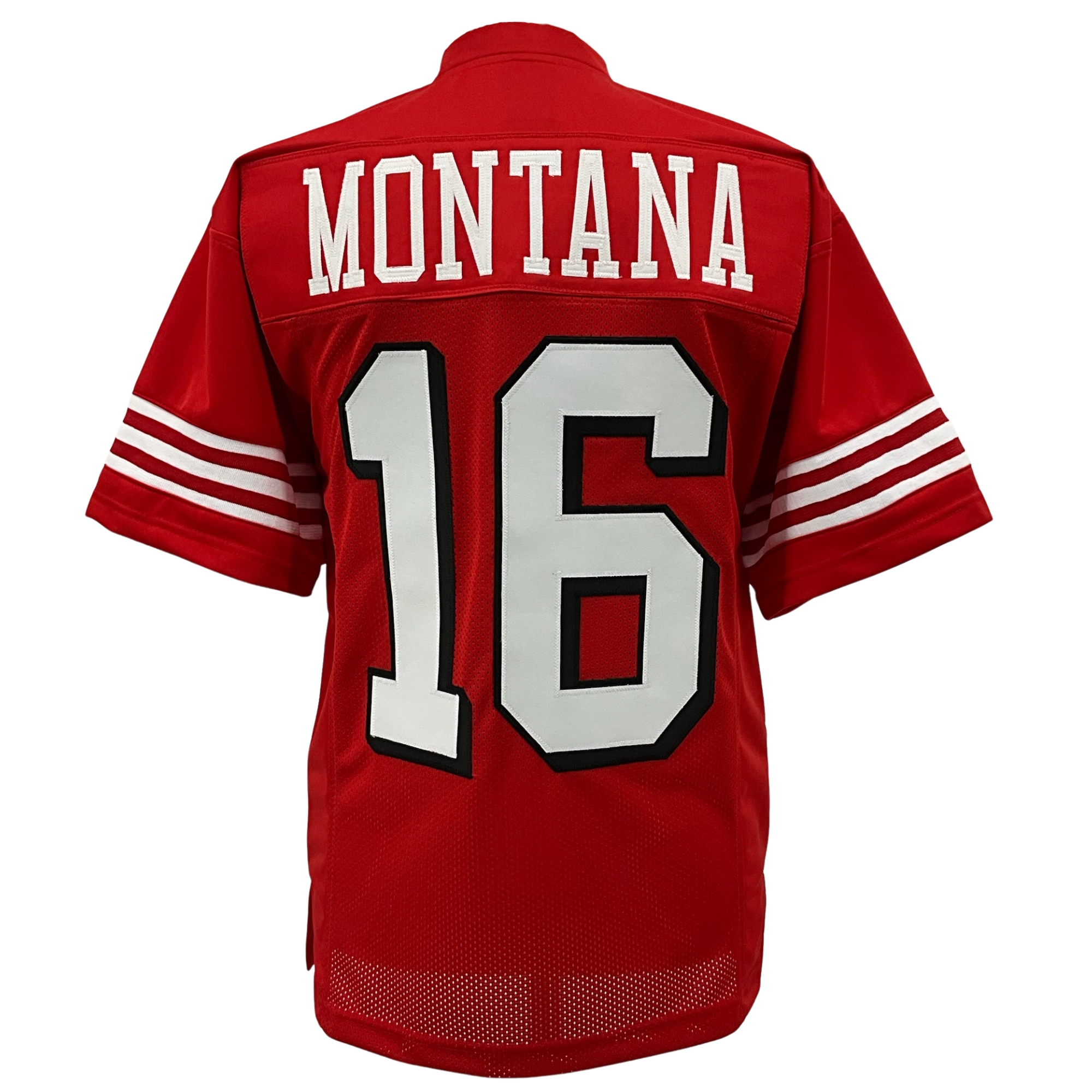 Joe Montana Jersey Red w / Drop Shadow San Francisco | Unisex