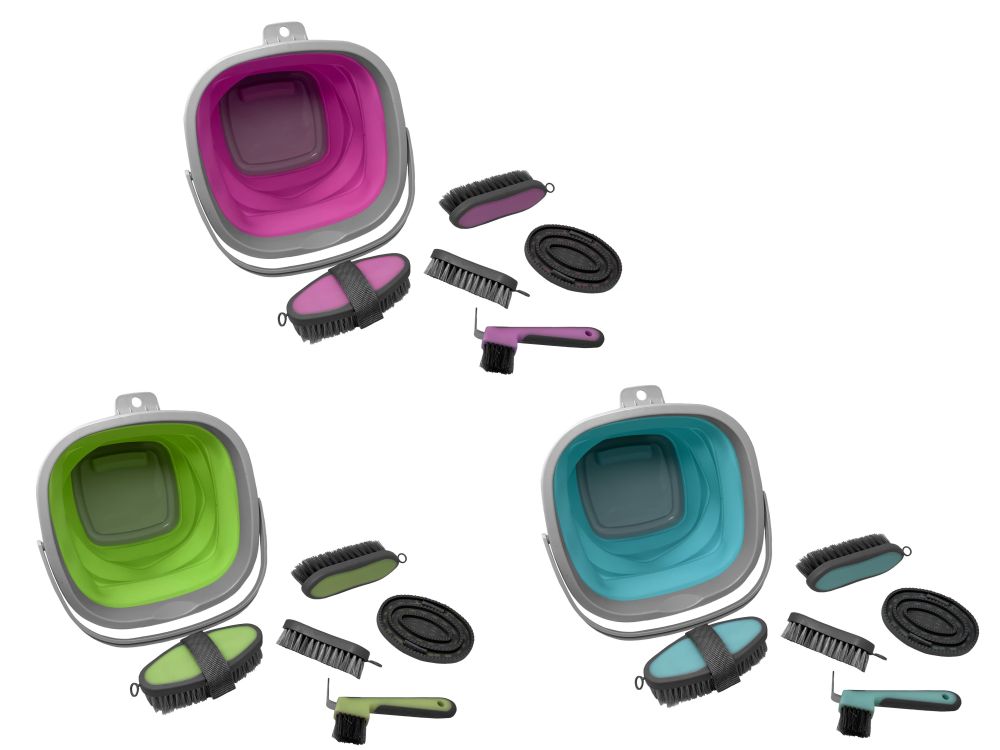 Kit de aseo de 5 piezas con cubo plegable - Imagen 2 de 6