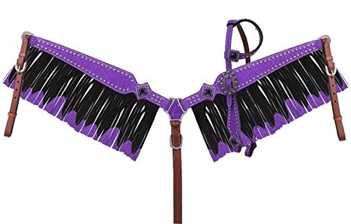 Showman Glitzer Overlay Headstall & Brustkragen Set mit Kristall Strasssteinen & - Bild 3 von 6