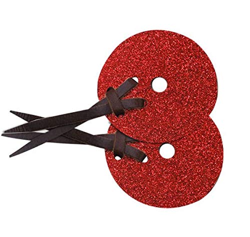 Protezioni per punte in pelle sovrapposte glitterate - Foto 4 di 6