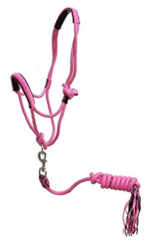 Showman PONY Braided Nylon Cowboy Knot Rope Halter w/ Lead - Picture 4 of 6