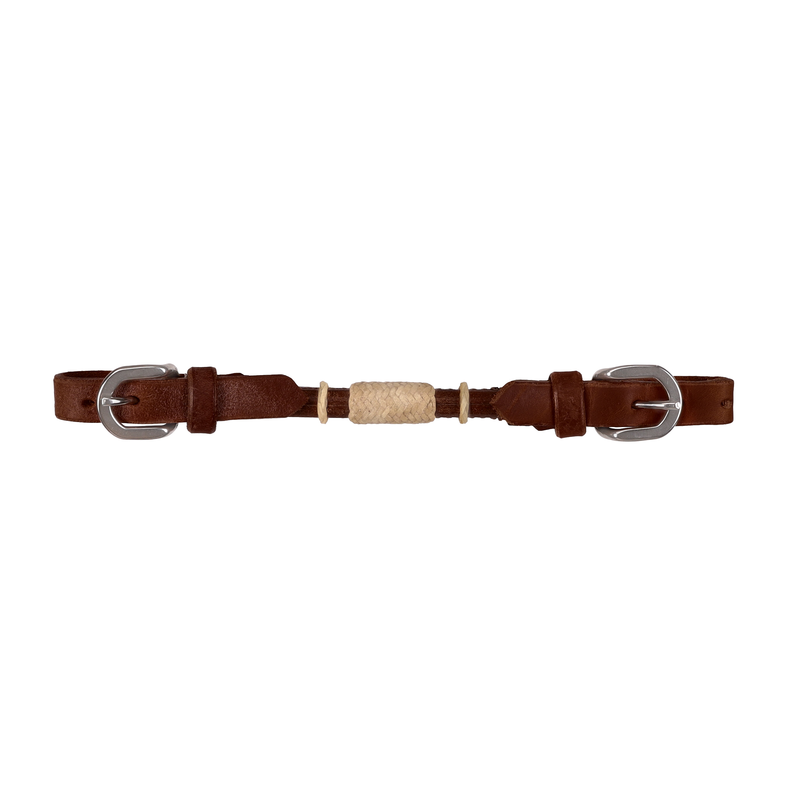 Sangle De Bride En Cuir De Vache Showman – Marron – Roulée – Neuf