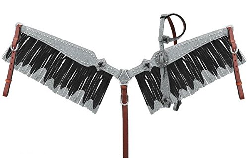 Showman Glitzer Overlay Headstall & Brustkragen Set mit Kristall Strasssteinen & - Bild 5 von 6