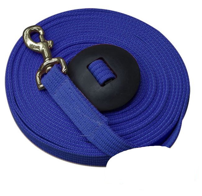 Showman 25' Flat Cotton Web Lunge Line w/ Brass Snap - Picture 4 of 8