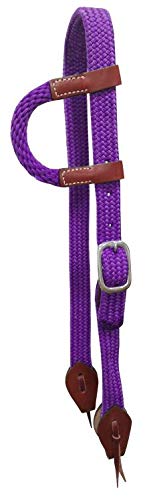 Showman Nylon Single Ear Headstall w/ Leather Accents - Picture 4 of 5