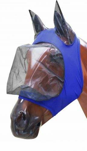 Showman Lycra Reißverschluss Fliegenmaske mit Ohren - Bild 4 von 6