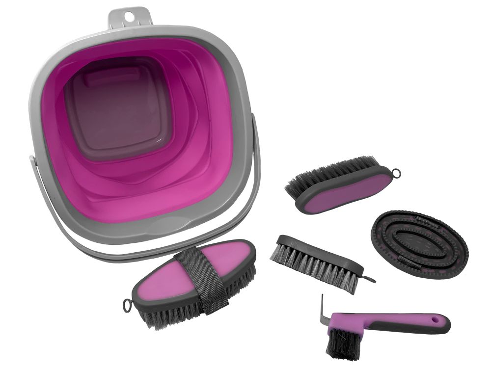 Kit de aseo de 5 piezas con cubo plegable - Imagen 5 de 6