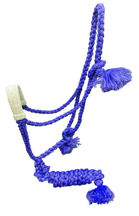 Showman Mule Tape Halter w/ Rawhide Braided Noseband - Picture 5 of 6
