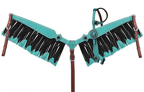 Showman Glitzer Overlay Headstall & Brustkragen Set mit Kristall Strasssteinen & - Bild 6 von 6