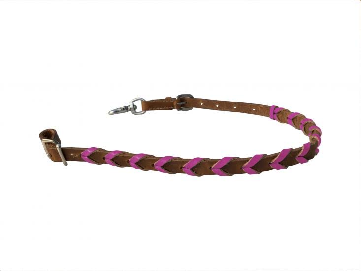 Showman Argentina Cow Leather Wither Strap w/ Color Braided Leather Accent - Picture 4 of 6
