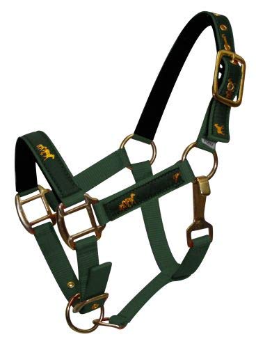 Pony Size Adjustable Neoprene Lined Nylon Halter w/ "Running Horse" Overlay - Picture 5 of 8