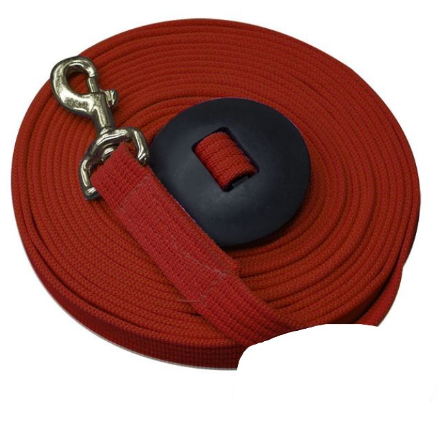 Showman 25' Flat Cotton Web Lunge Line w/ Brass Snap - Picture 8 of 8