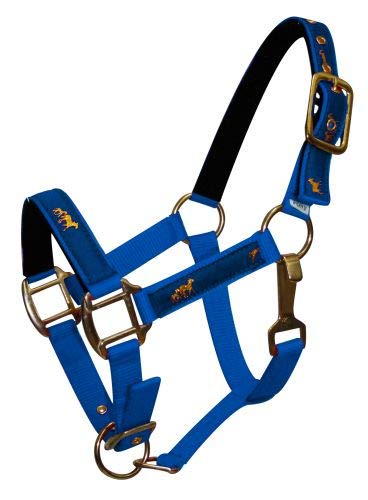 Pony Size Adjustable Neoprene Lined Nylon Halter w/ "Running Horse" Overlay - Picture 4 of 8