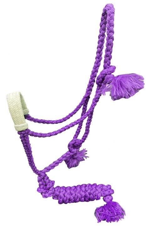 Showman Mule Tape Halter w/ Rawhide Braided Noseband - Picture 4 of 6