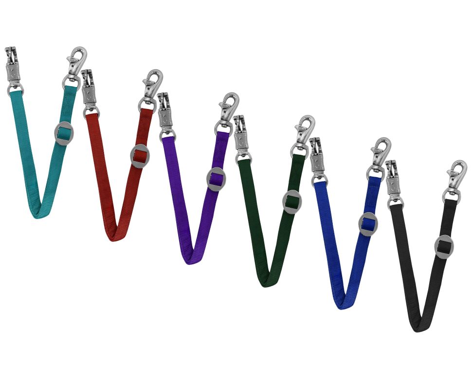 Fully Adjustable Nylon Trailer Tie w/ Quick Release Panic Snap & Bull Snap