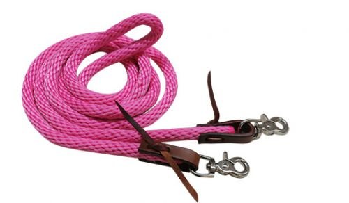 Showman 96" Derby Nylon Fass Zügel mit Schere Druckknopfenden - Bild 5 von 7