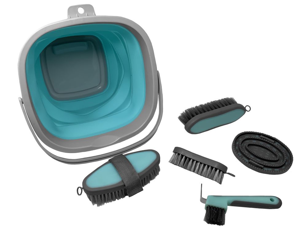 Kit de aseo de 5 piezas con cubo plegable - Imagen 6 de 6
