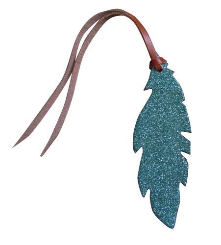 Leather Glitter Overlay Tie-On Feather - Picture 5 of 5