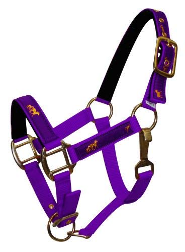 Pony Size Adjustable Neoprene Lined Nylon Halter w/ "Running Horse" Overlay - Picture 7 of 8